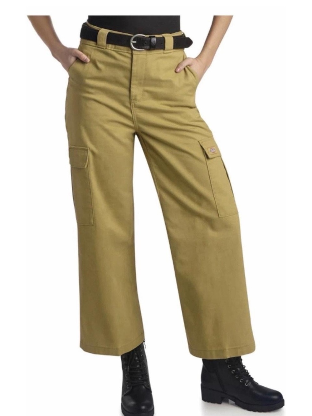 NWT Dickies Wide Leg Cropped Cargo Pants 0